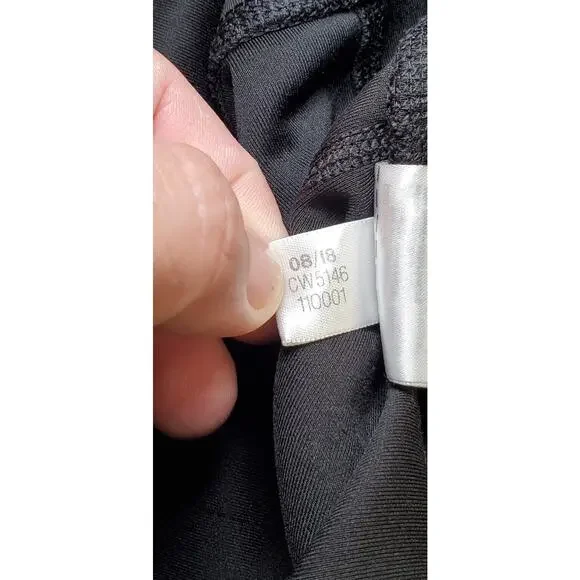 Adidas Sz XS Women's Climalite 3-Stripe Full Length Tights Black White Ca16 - Picture 7 of 9